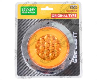 PLAFON LEDS AMBAR TRASERO 12-24V 4" 14 LEDS CON GEL CONECTOR QBH STAR 2979122 