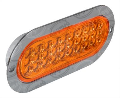 PLAFON LEDS AMBAR TRASERO 3.4" 27 LEDS 12-24V 27 LEDS OVALADO CON CONECTOR QBH STAR 2979125 