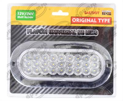 PLAFON LEDS BLANCO TRASERO 3.4" 27 LEDS 12-24V 27 LEDS OVALADO QBH STAR 2979126 
