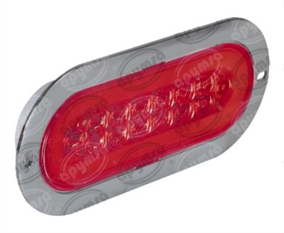 PLAFON LEDS ROJO TRASERO 3.4" 14 LEDS 12-24V 14 LEDS OVALADO GEL CONECTOR CROMADO QBH STAR 2979127 