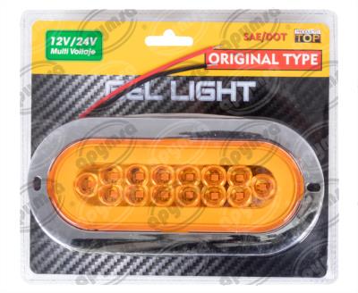 PLAFON LEDS AMBAR TRASERO 3.4" 14 LEDS 12-24V 14 LEDS OVALADO GEL CONECTOR QBH STAR 2979128 