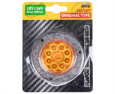 PLAFON LEDS AMBAR TRASERO 3.7" 9 LEDS 12-24V 2" 9 LED CONECTOR QBH STAR 2979131 