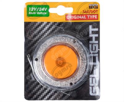 PLAFON LEDS AMBAR TRASERO 3.7" 1 LEDS 12-24V 2" CONECTOR GEL QBH STAR 2979135 