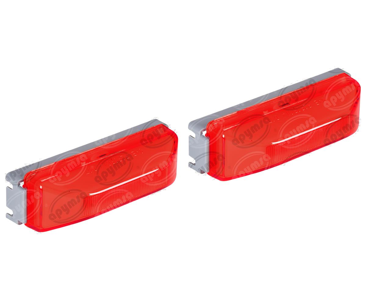 PLAFON LEDS ROJO POSICION LATERAL 12-24V CON CONECTOR 2 PZAS QBH STAR 2979138 