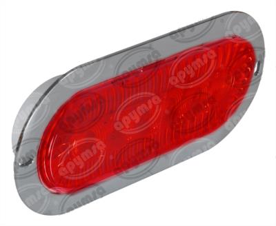 PLAFON LEDS ROJO TRASERO 3.4" 6 LEDS 12-24V OVALADO TURBINA QBH STAR 2979140 