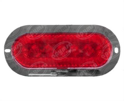 PLAFON LEDS ROJO TRASERO 3.4" 6 LEDS 12-24V OVALADO TURBINA QBH STAR 2979140 