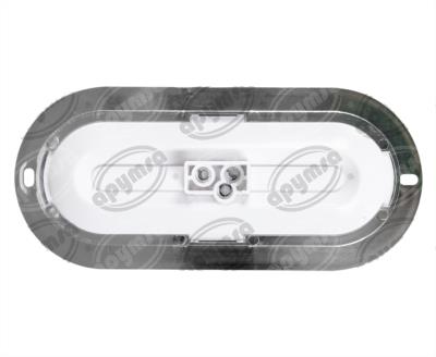 PLAFON LEDS ROJO TRASERO 3.4" 6 LEDS 12-24V OVALADO TURBINA QBH STAR 2979140 
