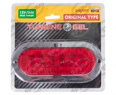 PLAFON LEDS ROJO TRASERO 3.4" 6 LEDS 12-24V OVALADO TURBINA QBH STAR 2979140 