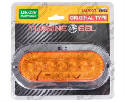 PLAFON LEDS AMBAR TRASERO 3.4" 6 LEDS 12-24V OVALADO TURBINA QBH STAR 2979141 