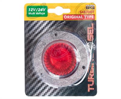 PLAFON LEDS ROJO TRASERO 3.7" 1 LEDS 12-24V 2" TURBINA LUZ FIJA QBH STAR 2979145 