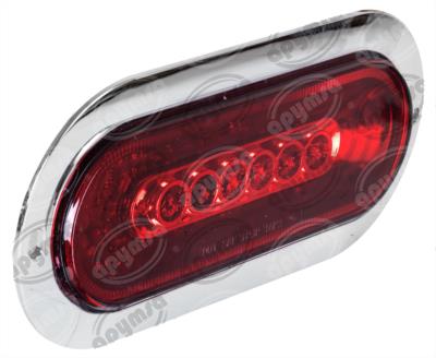 PLAFON LEDS ROJO TRASERO 3.4" 6 LEDS 12-24V GALACTIC OVALADO QBH STAR 2979147 