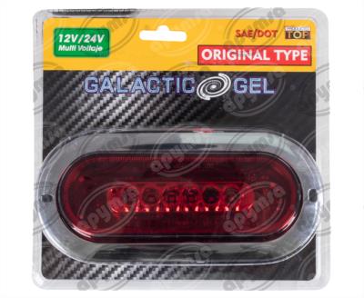 PLAFON LEDS ROJO TRASERO 3.4" 6 LEDS 12-24V GALACTIC OVALADO QBH STAR 2979147 