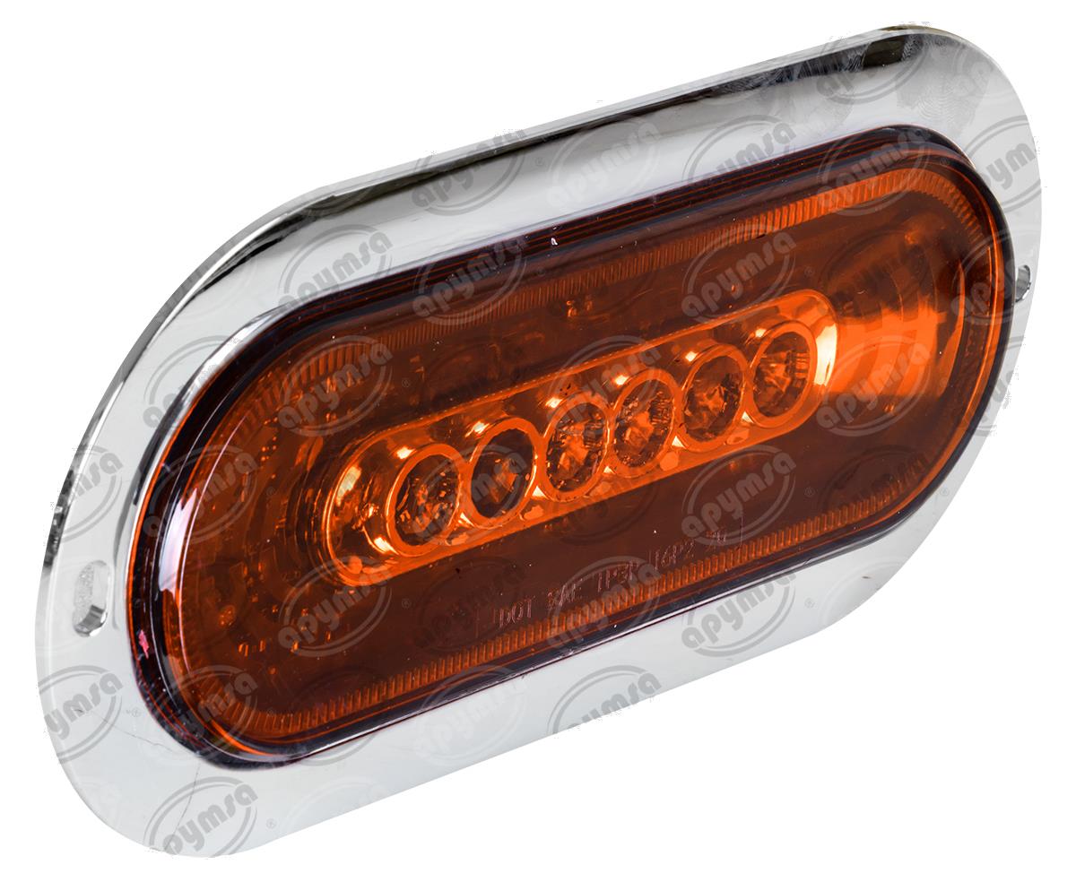 PLAFON LEDS AMBAR TRASERO 3.4" 6 LEDS 12-24V GALACTIC OVALADO QBH STAR 2979148 