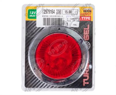 PLAFON LEDS ROJO TRASERO 12-24V 4" TURBINA QBH STAR 2979163 
