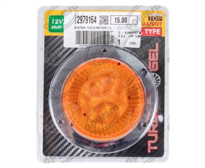 PLAFON LEDS AMBAR TRASERO 12-24V 4" TURBINA QBH STAR 2979164 