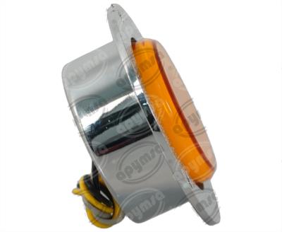 PLAFON LEDS AMBAR 2" 12/24V CON ARO LUZ GEL QBH STAR TUNEL 
