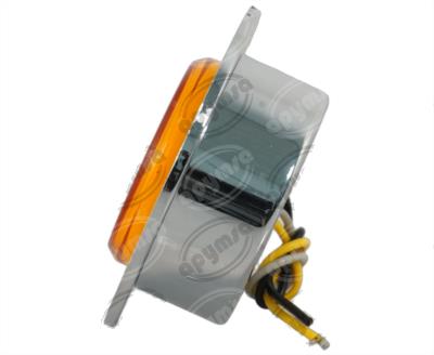 PLAFON LEDS AMBAR 2" 12/24V CON ARO LUZ GEL QBH STAR TUNEL 