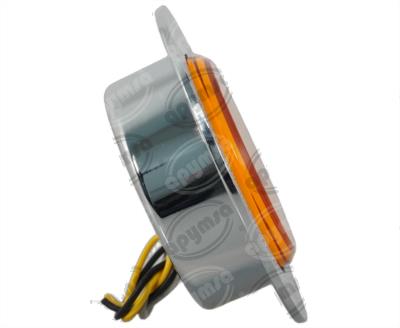 PLAFON LEDS AMBAR 2.5" 12/24V CON ARO LUZ GEL QBH STAR TUNEL 