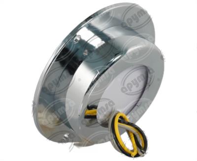 PLAFON LEDS AMBAR 2.5" 12/24V CON ARO LUZ GEL QBH STAR TUNEL 