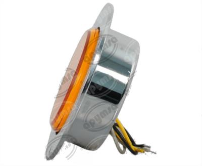 PLAFON LEDS AMBAR 2.5" 12/24V CON ARO LUZ GEL QBH STAR TUNEL 