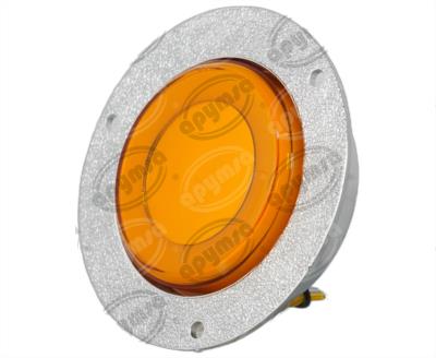 PLAFON LEDS AMBAR 2.5" 12/24V CON ARO LUZ GEL QBH STAR TUNEL 