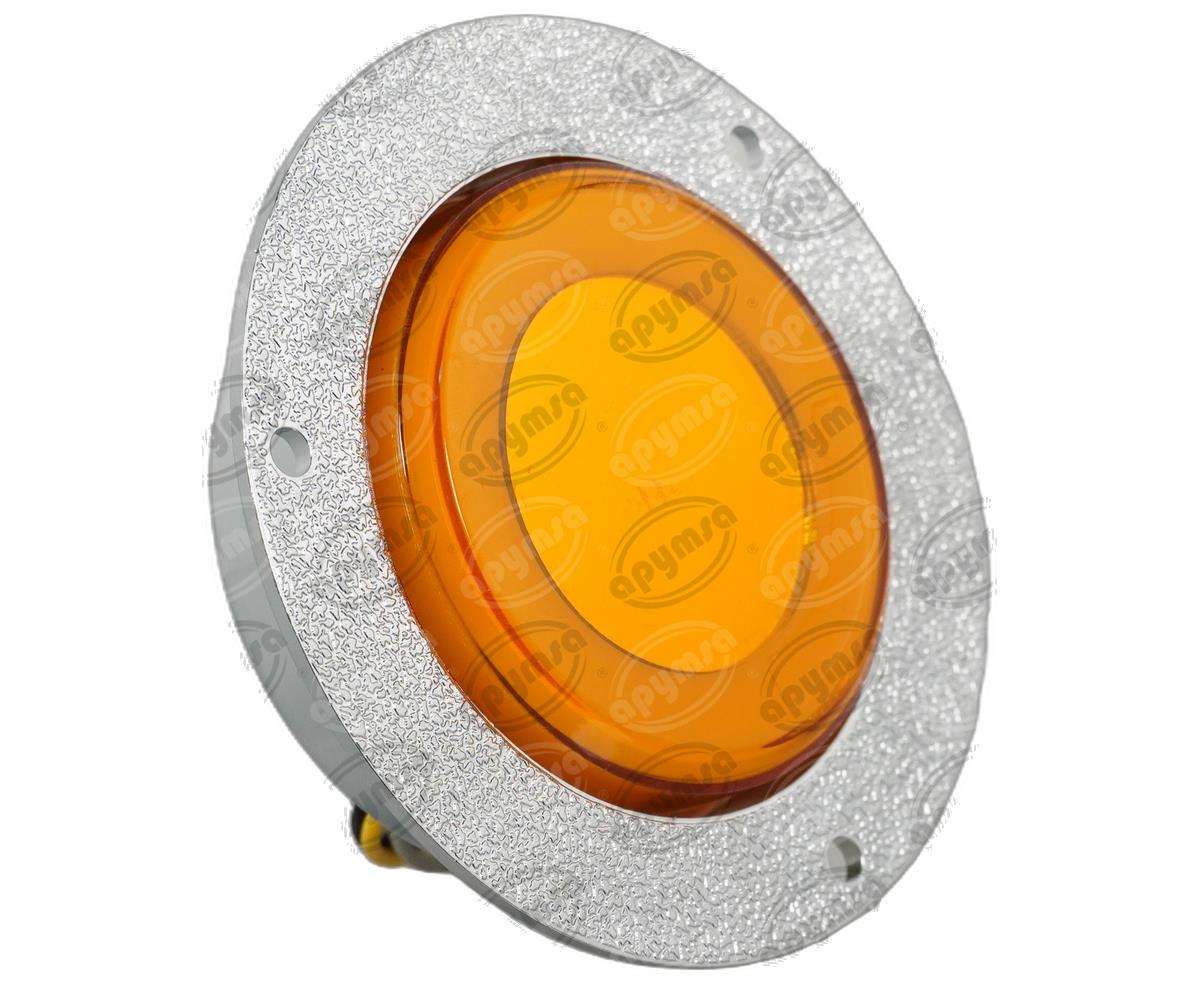 PLAFON LEDS AMBAR 2.5" 12/24V CON ARO LUZ GEL QBH STAR TUNEL 