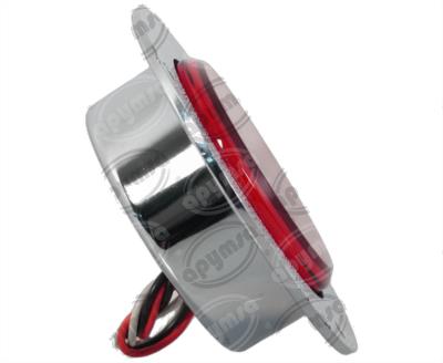 PLAFON LEDS ROJO 2.5" 12/24V CON ARO LUZ GEL QBH STAR TUNEL 