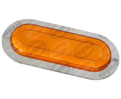 PLAFON LEDS AMBAR TRASERO 6" 12/24V OVALADO CON ARO LUZ GEL QBH STAR TUNEL 