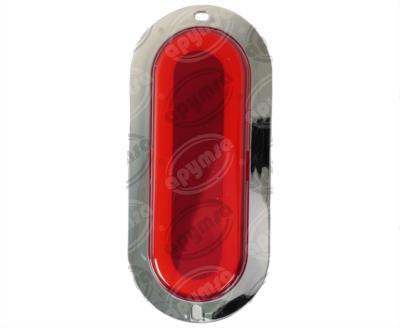 PLAFON LEDS ROJO 6" 12/24V 1PZ OVALADO CON ARO LUZ GEL QBH STAR TUNEL 