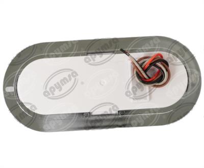 PLAFON LEDS ROJO 6" 12/24V 1PZ OVALADO CON ARO LUZ GEL QBH STAR TUNEL 