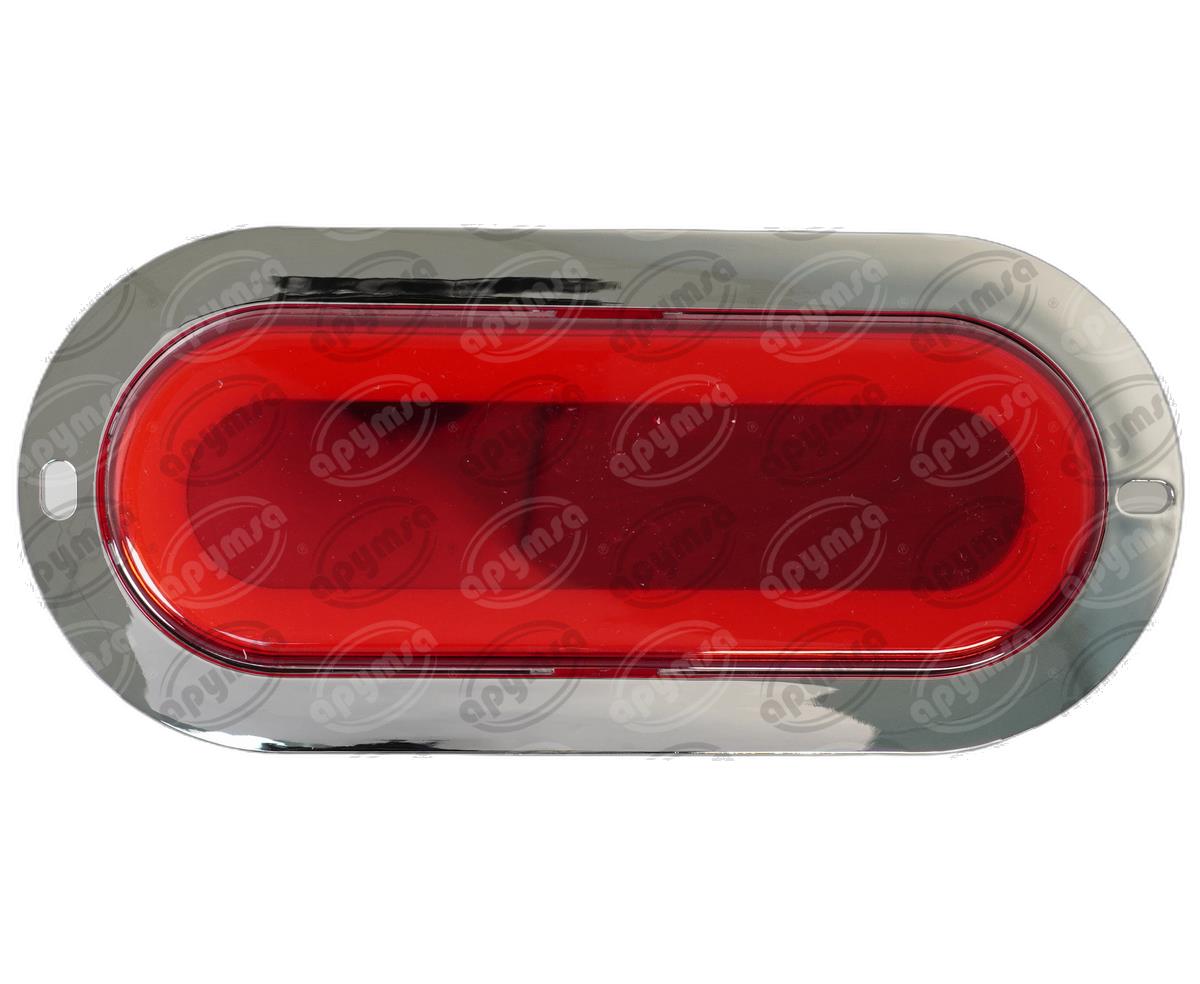 PLAFON LEDS ROJO 6" 12/24V 1PZ OVALADO CON ARO LUZ GEL QBH STAR TUNEL 