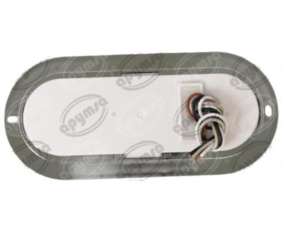 PLAFON LEDS BLANCO 6" 12/24V OVALADO CON ARO LUZ GEL QBH STAR TUNEL 