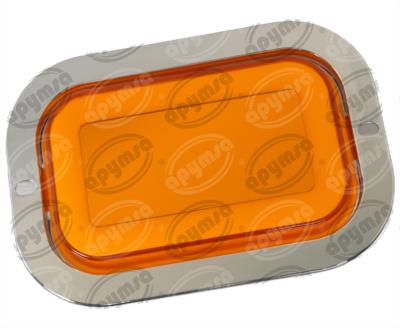 PLAFON LEDS AMBAR 6.5" 12/24V CON ARO LUZ GEL RECTANGULAR QBH STAR TUNEL 