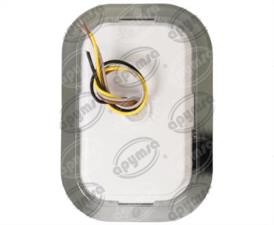 PLAFON LEDS AMBAR 6.5" 12/24V CON ARO LUZ GEL RECTANGULAR QBH STAR TUNEL 