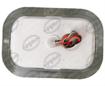 PLAFON LEDS ROJO 6.5" 12/24V CON ARO GEL RECTANGULAR QBH STAR TUNEL 