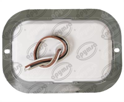 PLAFON LEDS BLANCO 6.5" 12/24V CON ARO LUZ GEL RECTANGULAR QBH STAR TUNEL 