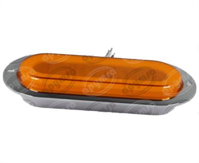 PLAFON LEDS AMBAR 6" 48 LEDS 12/24V 1PZ OVALADO ATORNILLABLE QBH STAR GHOST 