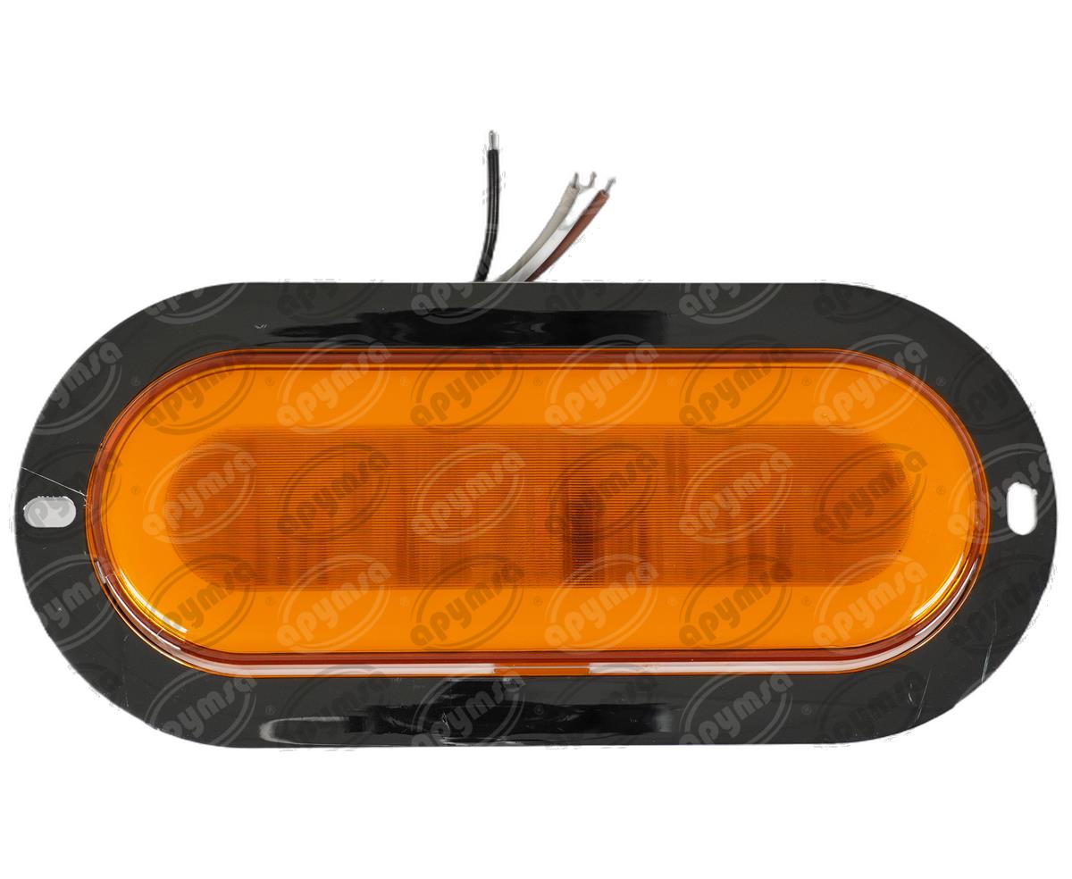 PLAFON LEDS AMBAR 6" 48 LEDS 12/24V 1PZ OVALADO ATORNILLABLE QBH STAR GHOST 