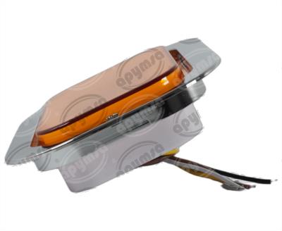 PLAFON LEDS AMBAR 6.5" 48 LEDS 12/24V 1PZ ATORNILLABLE RECTANGULAR QBH STAR GHOST 