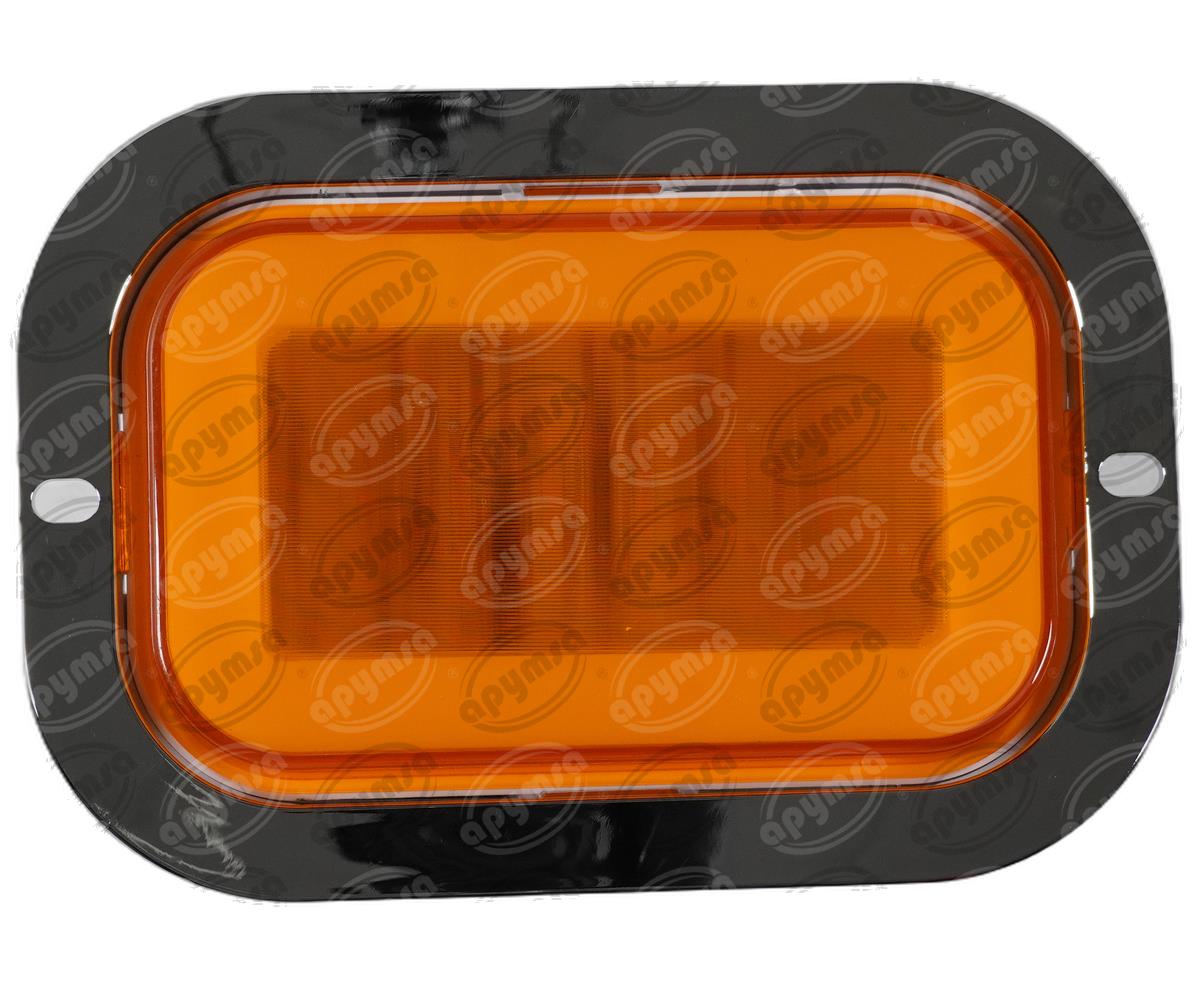 PLAFON LEDS AMBAR 6.5" 48 LEDS 12/24V 1PZ ATORNILLABLE RECTANGULAR QBH STAR GHOST 