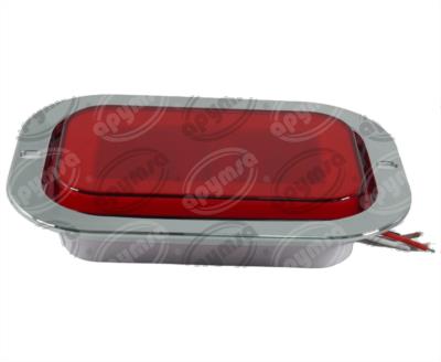 PLAFON LEDS ROJO 6.5" 48 LEDS 12/24V 1PZ ATORNILLABLE RECTANGULAR QBH STAR GHOST 