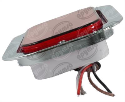 PLAFON LEDS ROJO 6.5" 48 LEDS 12/24V 1PZ ATORNILLABLE RECTANGULAR QBH STAR GHOST 