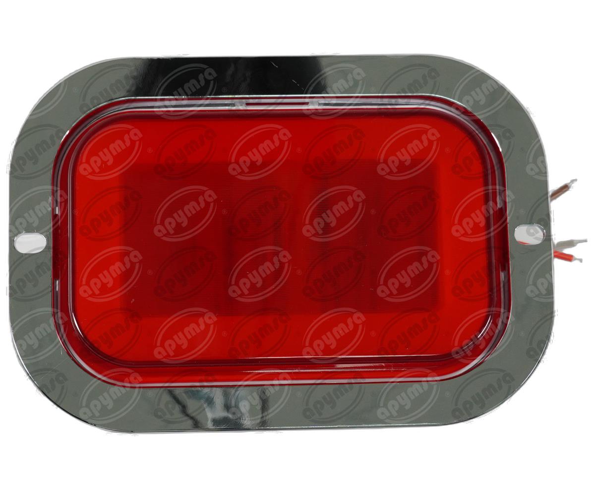 PLAFON LEDS ROJO 6.5" 48 LEDS 12/24V 1PZ ATORNILLABLE RECTANGULAR QBH STAR GHOST 