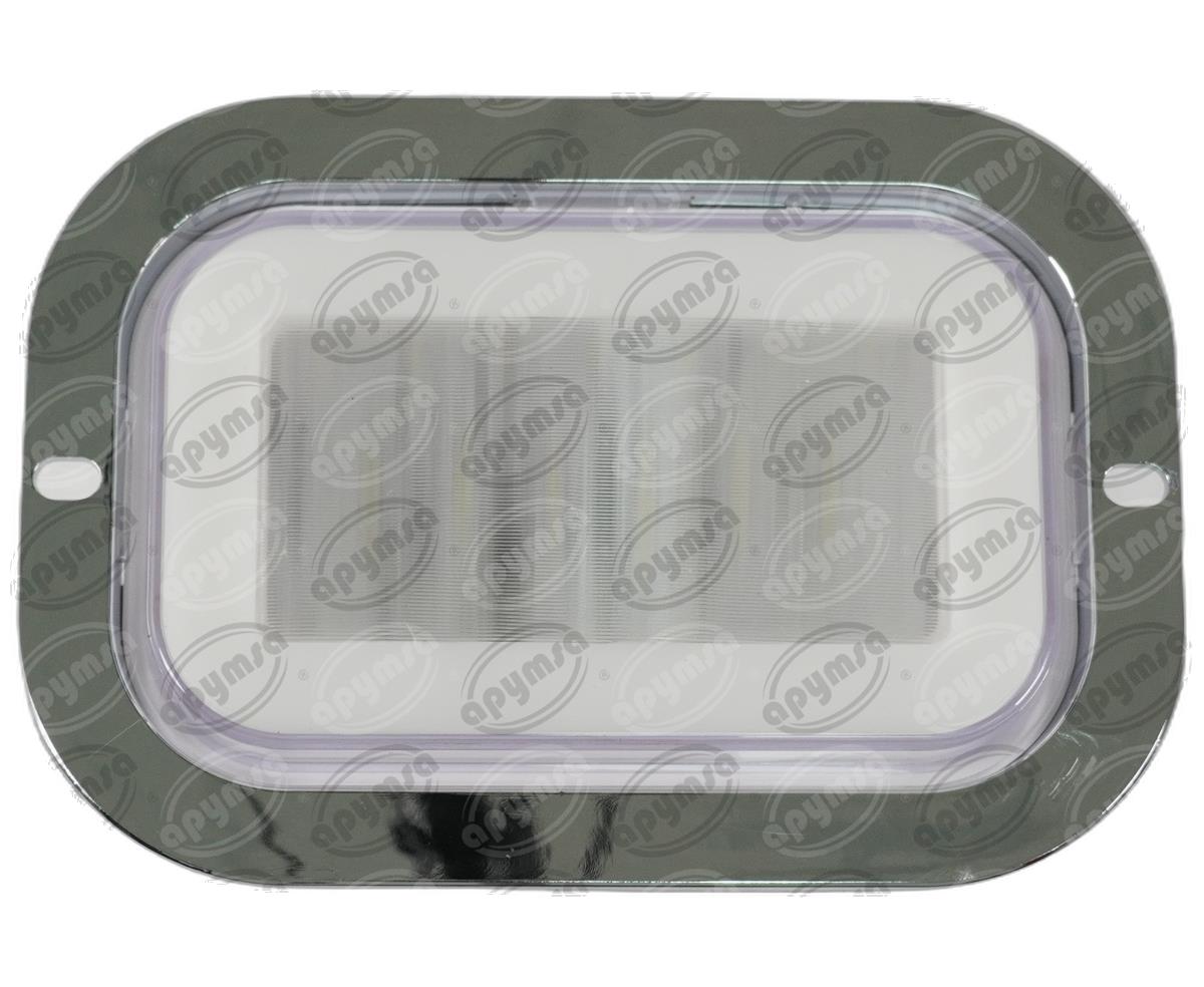 PLAFON LEDS BLANCO 6.5" 48 LEDS 12/24V 1PZ ATORNILLABLE RECTANGULAR QBH STAR GHOST 