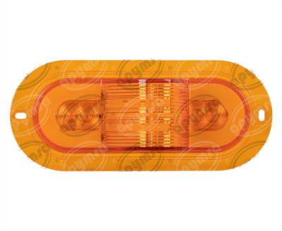 PLAFON LEDS MICA AMBAR 10 LEDS 12-24V POSICION LATERAL CON BOLA AL CENTRO QBH STAR 2979211 