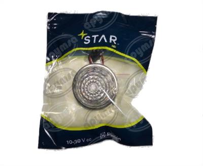 PLAFON LEDS TRANSPARENTE 3" 12-24V AMBAR PLASTICO QBH STAR WATERMELON 