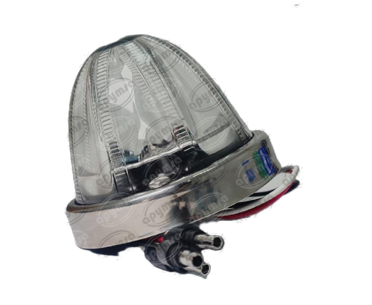 PLAFON LEDS TRANSPARENTE 3" 8 LEDS 10/30V VIDRIO ROJO QBH STAR WATERMELON 