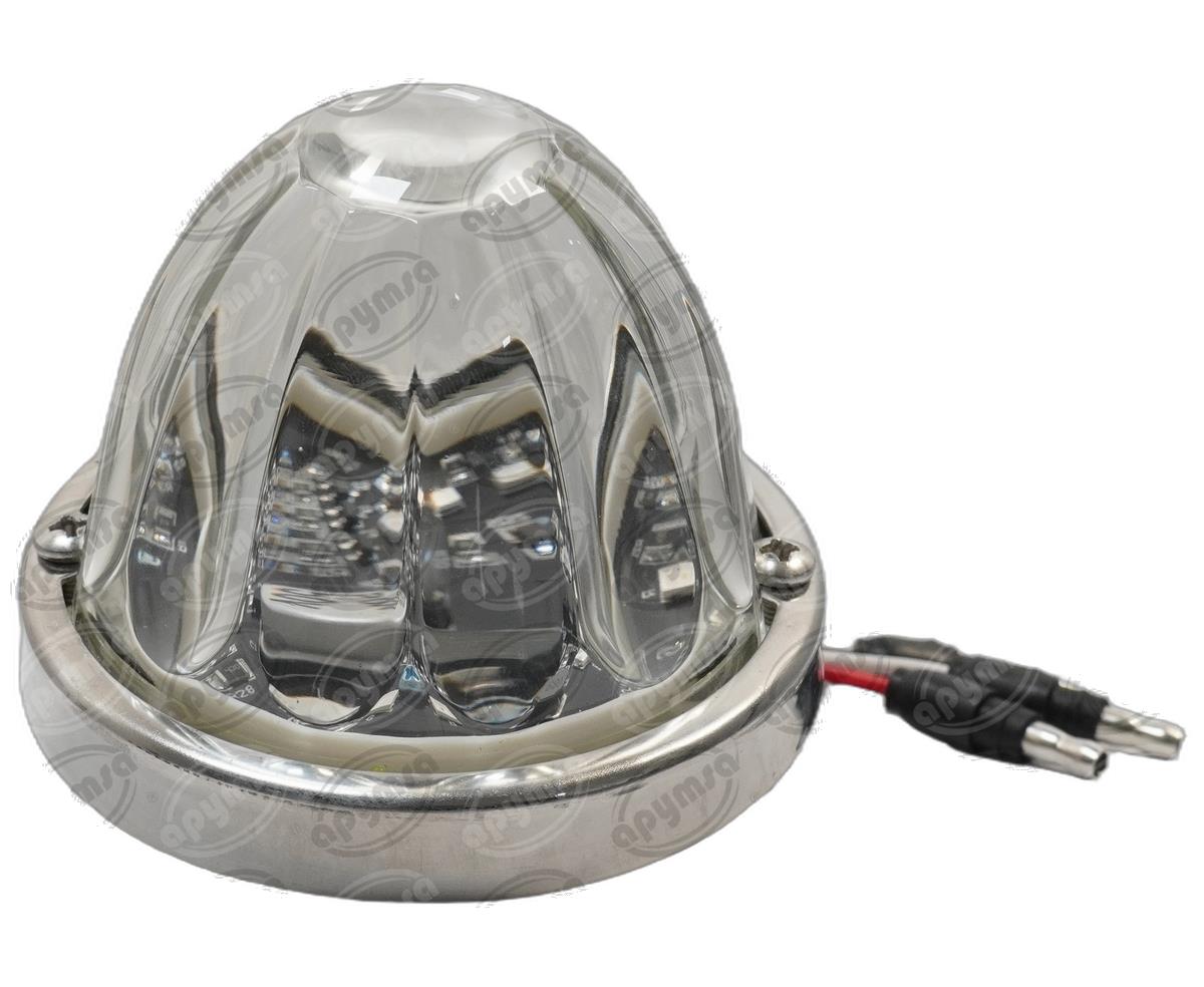 PLAFON LEDS ROJO 3" 2 LEDS 10/30V VIDRIO FOCO CAMBIABLE QBH STAR WATERMELON 