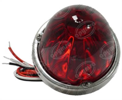 PLAFON LEDS TRANSPARENTE 3" 12 LEDS 10/30V VIDRIO ROJO+RGB QBH STAR WATERMELON 