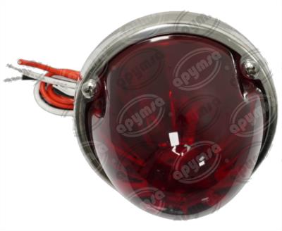 PLAFON LEDS TRANSPARENTE 3" 12 LEDS 10/30V VIDRIO ROJO+RGB QBH STAR WATERMELON 